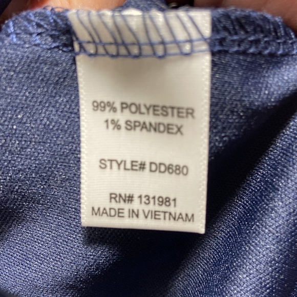 Naif Navy Blue Bell Sleeve Midi Swing Dress New Size M - Picture 5 of 9